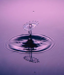 Close-up of water drop splashing