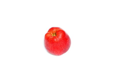 Close-up of apple against white background