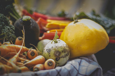 Close-up of pumpkins