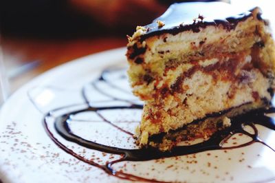 Close-up of cake on plate