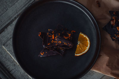 Close-up of homemade chocolate on plate