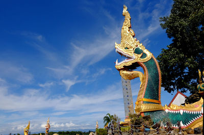 The great naga statuary in phon phisai district, nongkhai, thailand