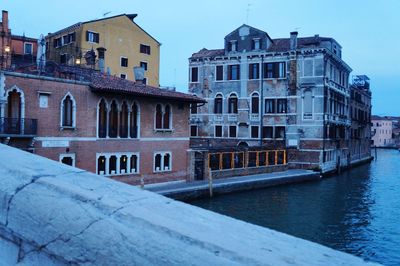 View of canal along buildings