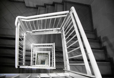 Directly above shot of spiral staircase