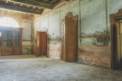 Entrance of old abandoned building