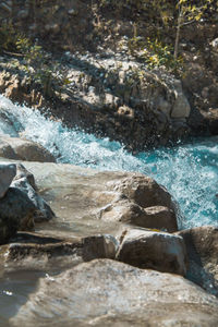 Close-up of rocks in sea
