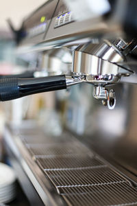 Close-up of coffee machine