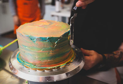 Preparation of cake and carnival pastries with american recipes.