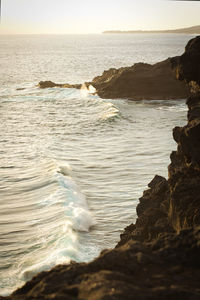 Waves at the coast