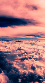 Aerial view of cloudscape during sunset