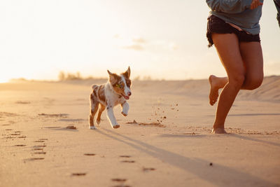 Man walking on beach