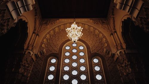 Low angle view of ceiling of historic building