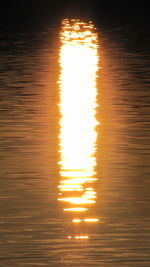 Scenic view of sunset over river