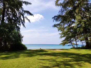 Scenic view of sea against sky