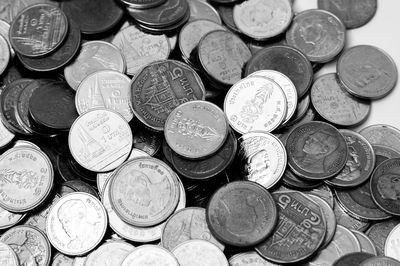 Full frame shot of coins