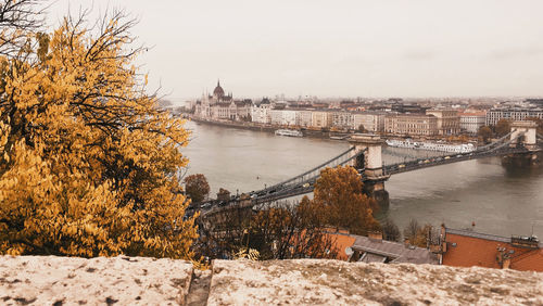 Bridge over river in city