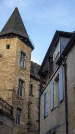 Low angle view of old building against sky