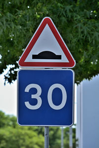 Low angle view of road sign