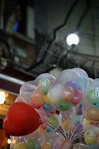 Close-up of illuminated christmas lights