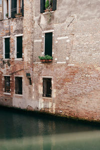 Built structure with windows in background