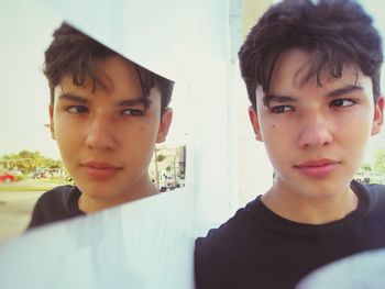 Close-up portrait of boy