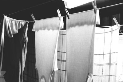 Clothes drying in row