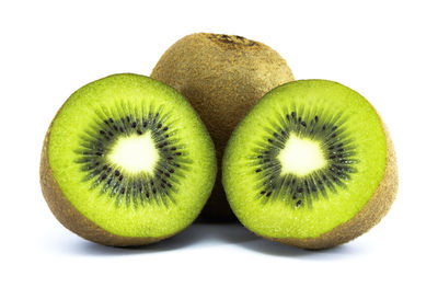 Close-up of fruits against white background