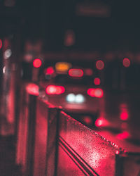 Defocused image of illuminated lights