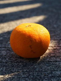 Close-up of orange on table