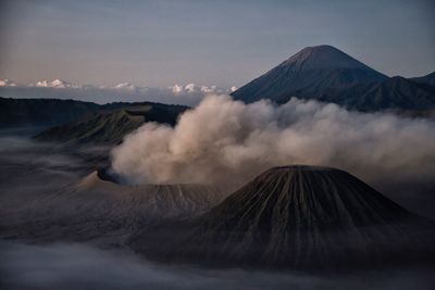 View of volcanic landscape