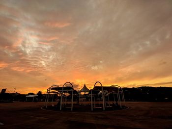 Scenic view of dramatic sky during sunset