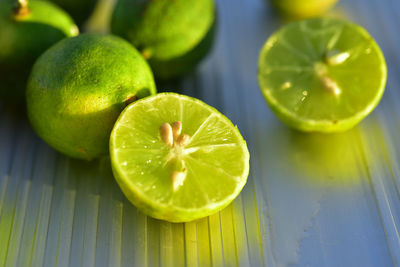 Close-up of fruits on table