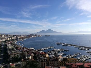 Aerial view of city at waterfront