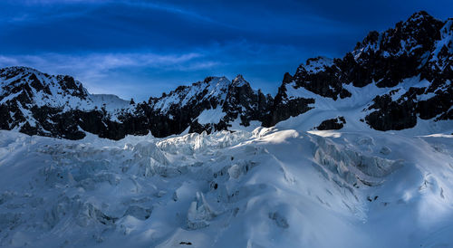 Snow covered mountain against sky