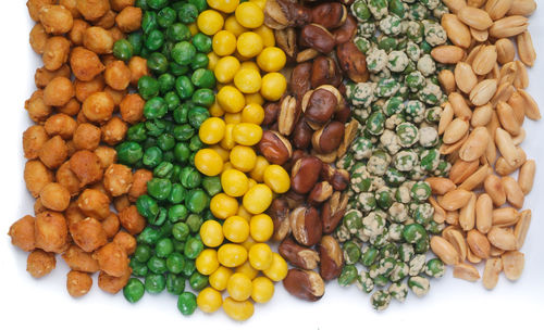 High angle view of vegetables in plate