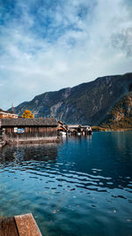 Scenic view of sea against sky from hallstatt 