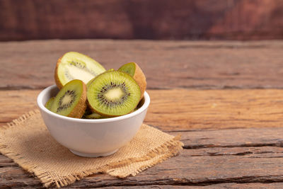 Close-up of food on table