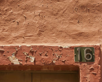 Close-up of old weathered wall