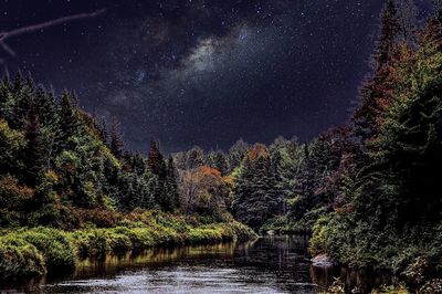 Low angle view of stars in sky at night