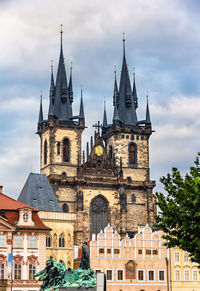 Low angle view of historic building against sky