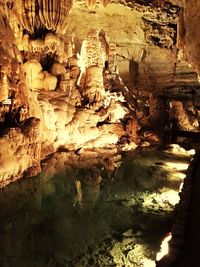 Rock formation in cave