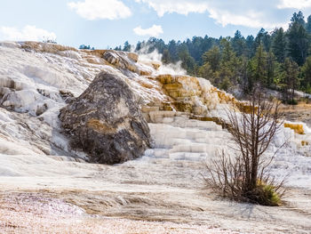 Scenic view of rocky landscape against sky