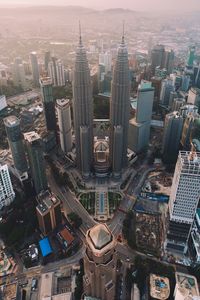 High angle view of cityscape