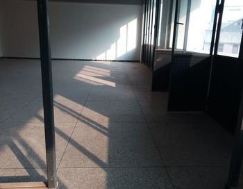 Shadow of window on tiled floor