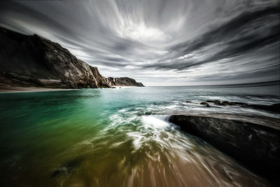 Scenic view of sea against sky