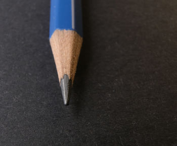 High angle view of pencils on table
