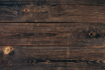 The surface of the old brown wood texture shot of background wooden wall