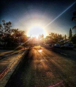 Road at sunset