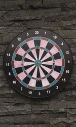 Close-up of clock on wall