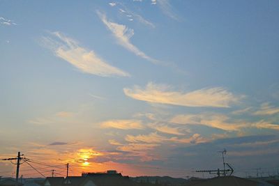 Low angle view of silhouette sky during sunset